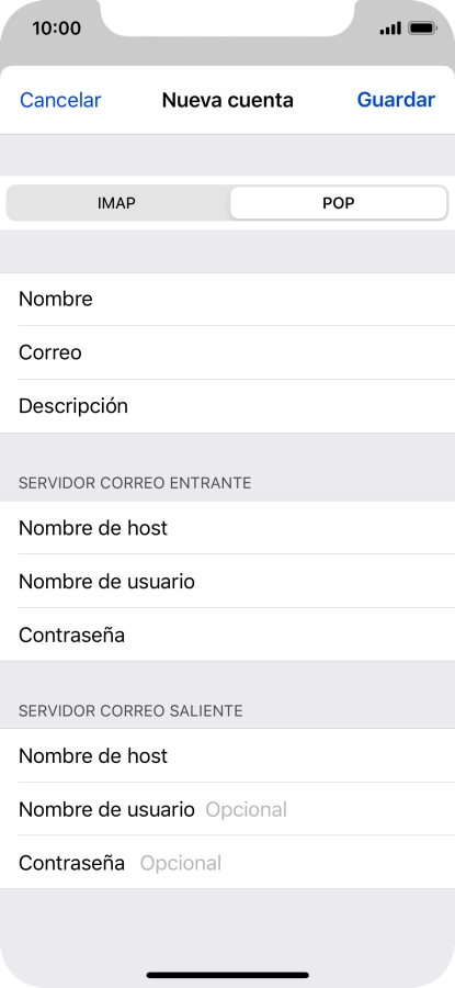 Pulsa Guardar. Ahora se ha configurado tu cuenta de correo electrónico. Si deseas seleccionar más ajustes del servidor de correo de entrada o de salida, continúa con los pasos siguientes.