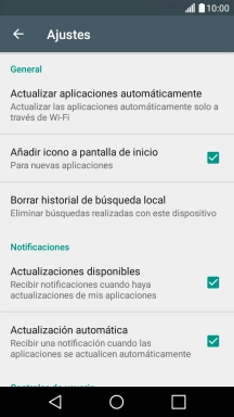 Pulsa Actualizar aplicaciones automáticamente.