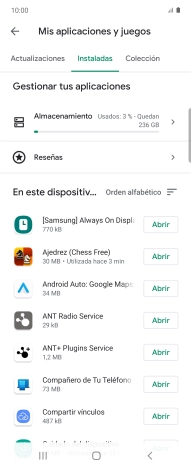 Pulsa la app deseada.
