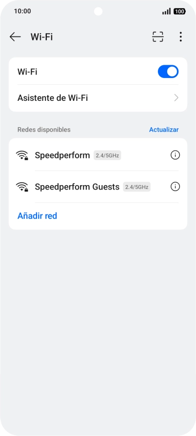 Pulsa Asistente de Wi-Fi.