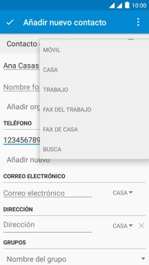 Pulsa el tipo de número deseado.