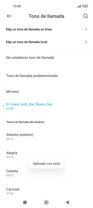 Pulsa la tecla de inicio para terminar y regresar a la pantalla de inicio.