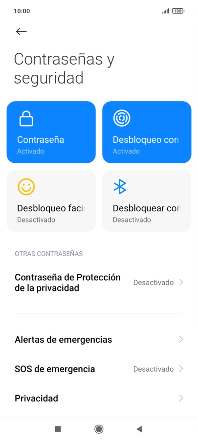 Pulsa Contraseña.