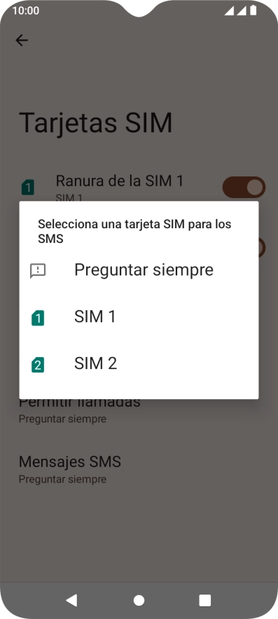 Pulsa el ajuste deseado.