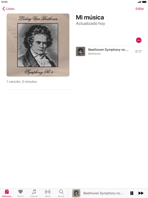 Pulsa el título de la canción.