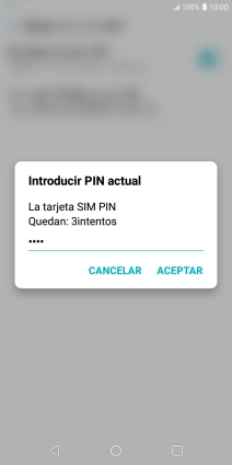 Introduce tu código PIN y pulsa ACEPTAR.