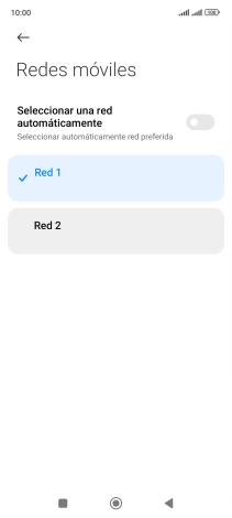 Pulsa la red deseada.