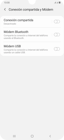 Pulsa Conexión compartida.