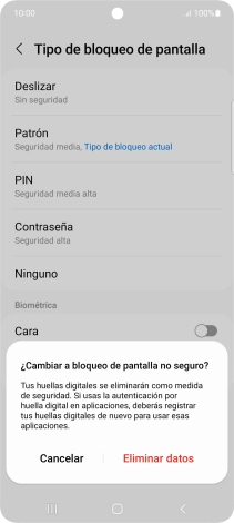 Pulsa Eliminar datos.