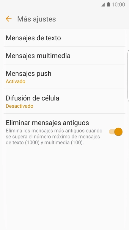 Pulsa Mensajes de texto.