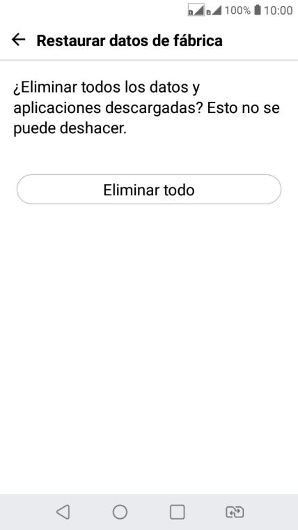 Pulsa Eliminar todo.