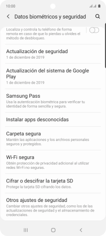 Pulsa Otros ajustes de seguridad.