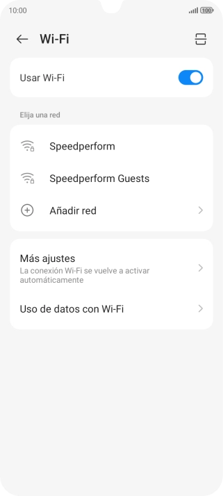 Pulsa la red wifi deseada.