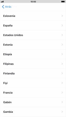 Pulsa el país o el área deseados.