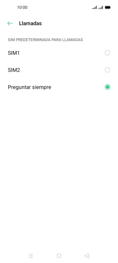Pulsa el ajuste deseado.