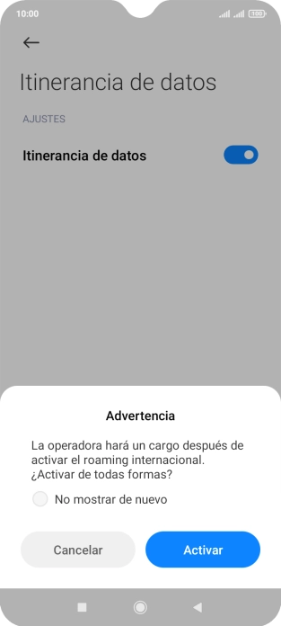 Pulsa Activar para activar o desactivar la función.