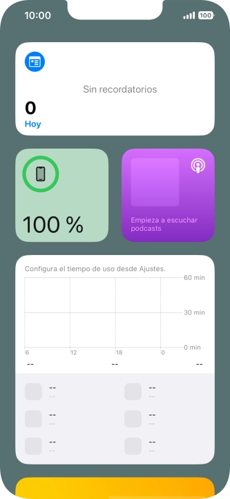 Desliza el dedo hacia arriba por la pantalla.