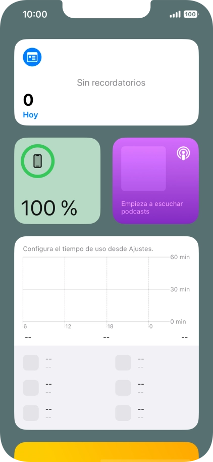 Desliza el dedo hacia arriba por la pantalla.
