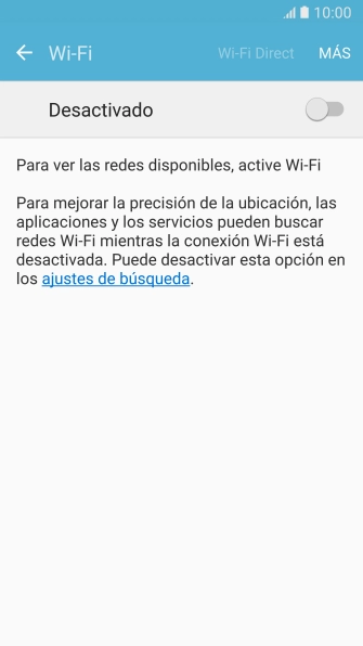 Pulsa el indicador para activar la función.