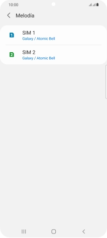 Pulsa la tarjeta SIM deseada.