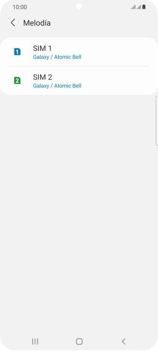 Pulsa la tarjeta SIM deseada.