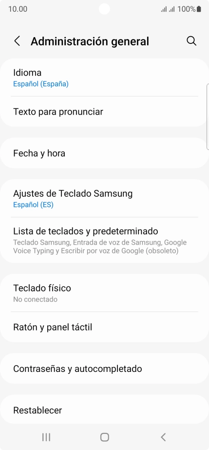 Pulsa Fecha y hora.