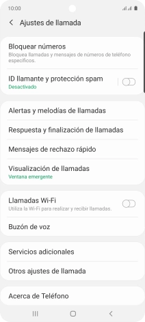 Pulsa Servicios adicionales.