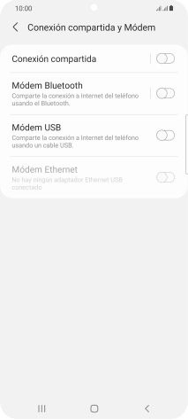 Pulsa Conexión compartida.