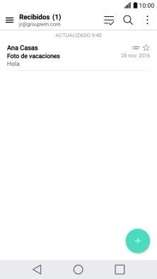 Pulsa el icono de nuevo correo electrónico.