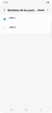 Pulsa en el campo junto a la conexión de datos para activarla.