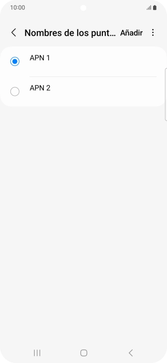 Pulsa en el campo junto a la conexión de datos para activarla.