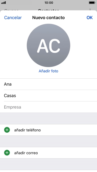 Pulsa añadir teléfono.