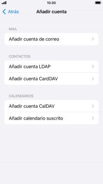 Pulsa Añadir cuenta de correo.