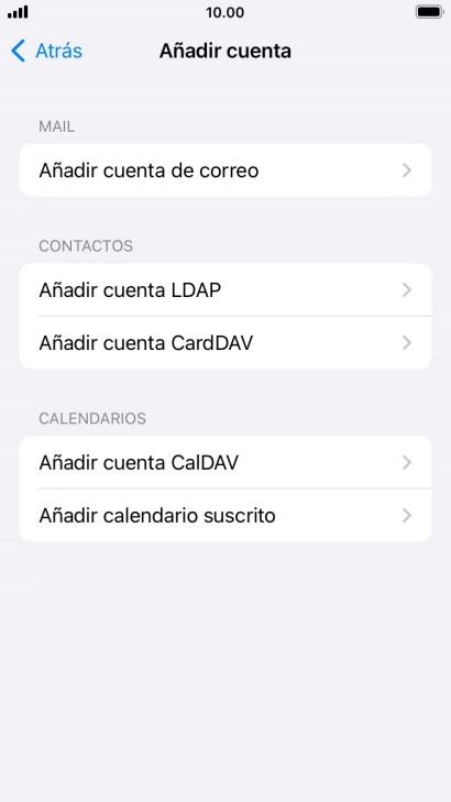 Pulsa Añadir cuenta de correo.