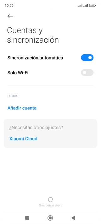 Pulsa Añadir cuenta.