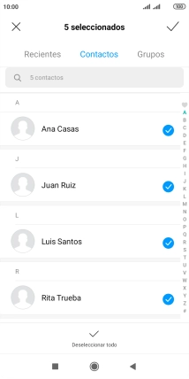 Pulsa el icono de aceptar.