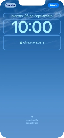 Si deseas personalizar la vista de la fecha en la pantalla de bloqueo, pulsa el widget de la fecha y sigue las indicaciones de la pantalla para seleccionar la vista de widgets deseada.