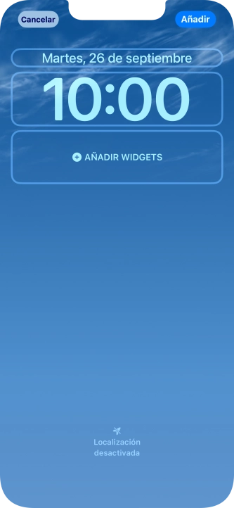 Si deseas personalizar la vista de la fecha en la pantalla de bloqueo, pulsa el widget de la fecha y sigue las indicaciones de la pantalla para seleccionar la vista de widgets deseada.
