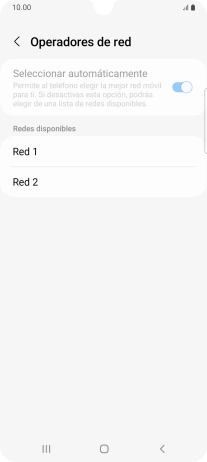 Pulsa la red deseada.
