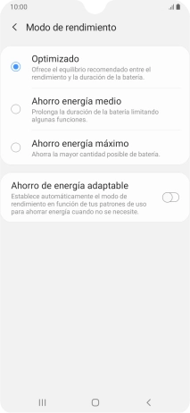 Pulsa el ajuste deseado para activar la función.