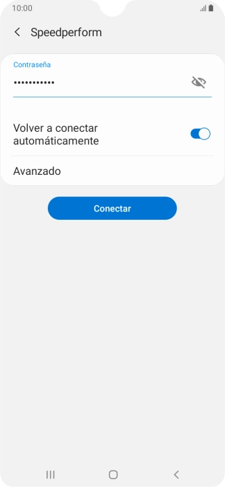 Introduce la contraseña de la red wifi y pulsa Conectar.