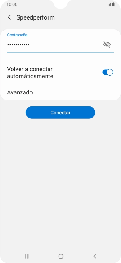 Introduce la contraseña de la red wifi y pulsa Conectar.