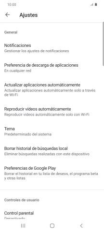 Pulsa Actualizar aplicaciones automáticamente.