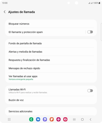 Pulsa Servicios adicionales.