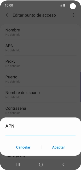 Introduce airtelwap.es y pulsa Aceptar.