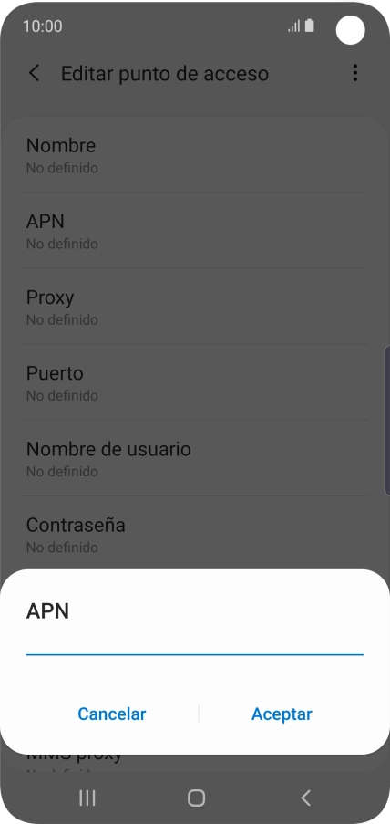 Introduce airtelwap.es y pulsa Aceptar.