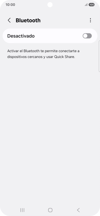 Pulsa el indicador para activar la función.