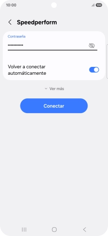 Introduce la contraseña de la red wifi y pulsa Conectar.