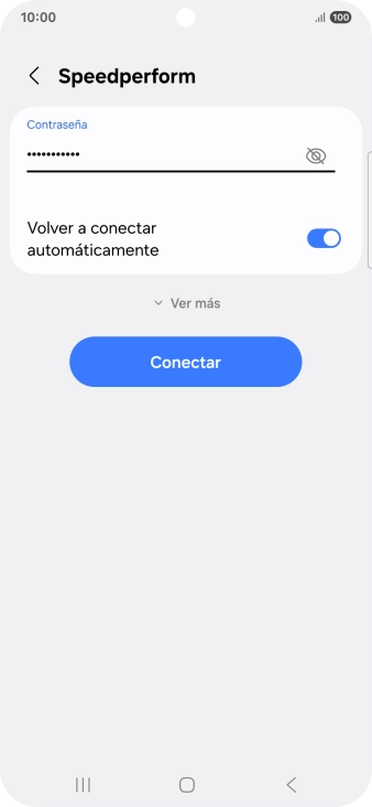 Introduce la contraseña de la red wifi y pulsa Conectar.