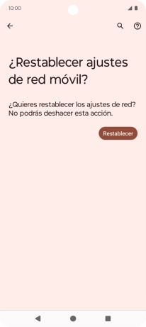 Pulsa Restablecer.
